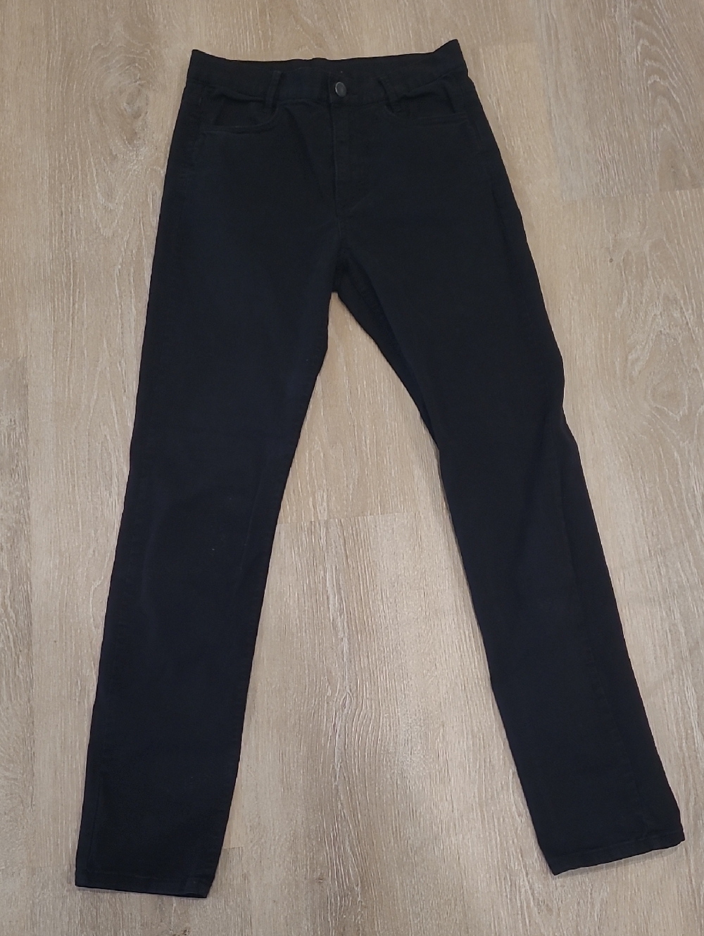 OAK + FORT Black Straight-Leg Denim Pants